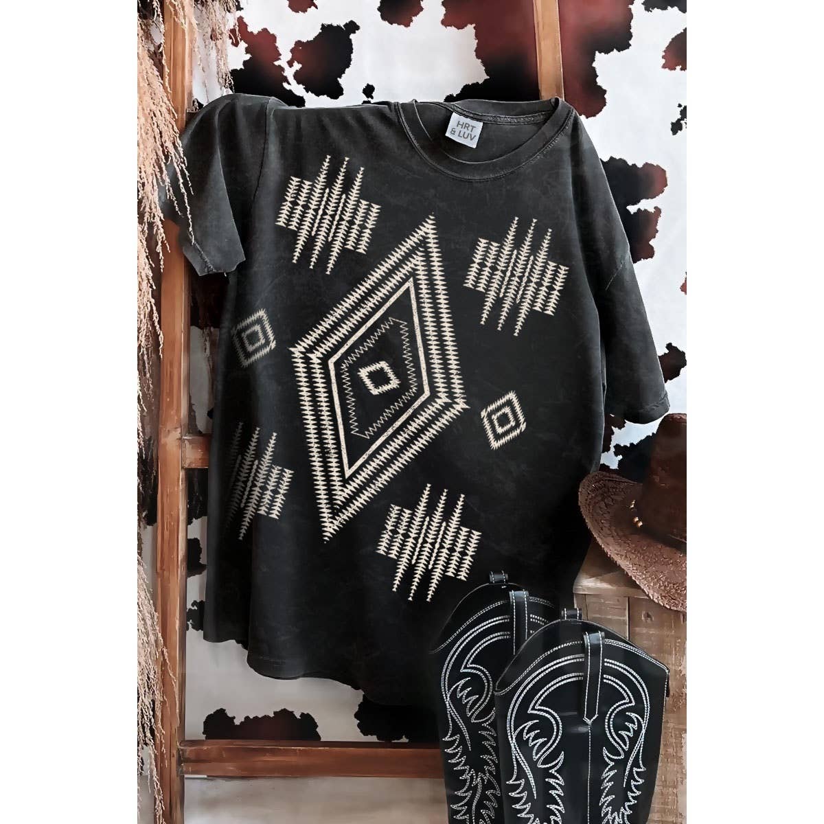 AZTEC TRIBAL BOHO MINERAL GRAPHIC TEE