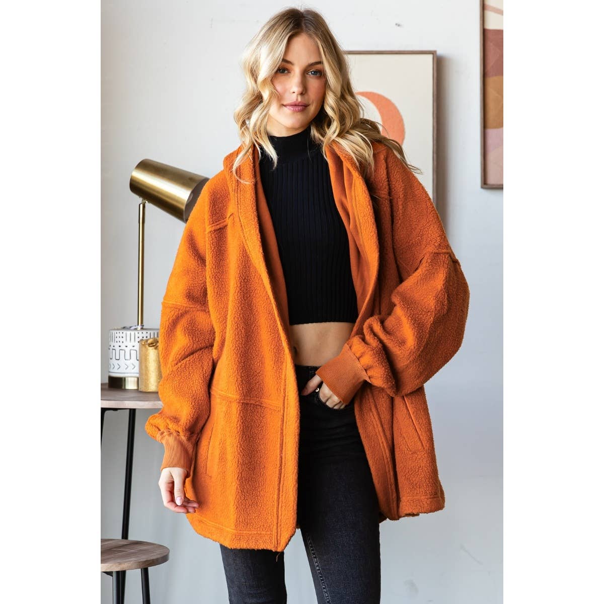 Lightweight Fleece Hooded Jacket