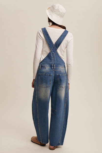 FREE SPIRIT DREAMER Series: Barrel Jean Denim Overall