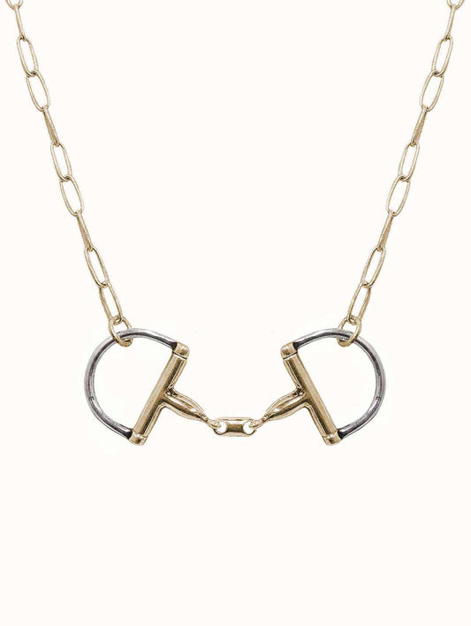 Western-inspired horsebit link necklace: Montana Boho Western Spirit Jewelry
