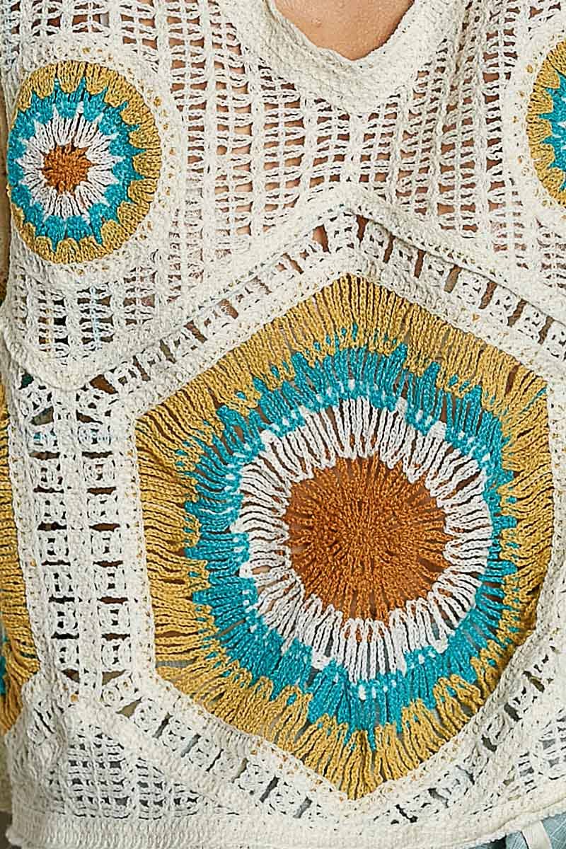 Granny Circle Motif Scalloped Edge Crochet Top: FREE SPIRIT DREAMER Series: Boho &amp; Free-People loving styles.&nbsp;