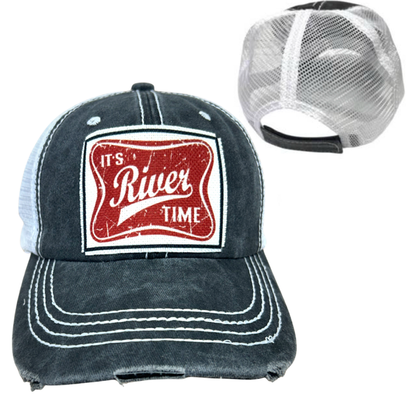 IT'S RIVER TIME | UNISEX HAT | DISTRESSED: Montana Boho Western Spirit Accessories: