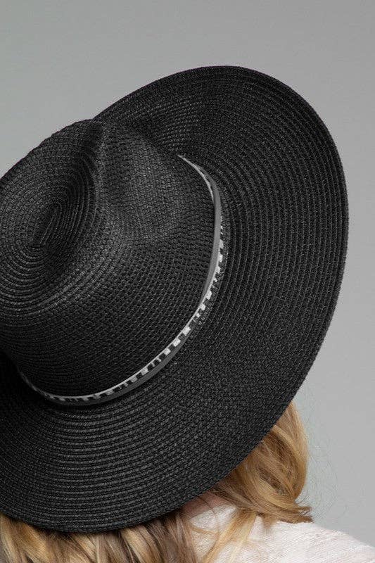 Panama Hat with Double Trim: Montana Boho Western Spirit Accessories
