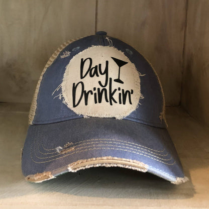 Yellowstone Trucker Hat Series: Day Drinkin Ball Cap, Distressed Hat, Weathered Hat