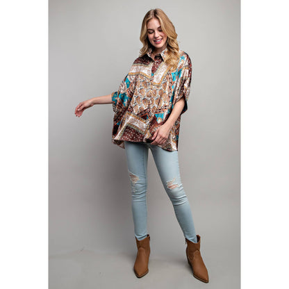 Simply Irresistible, Be the showstopper: LIGHT SATIN PRINT SHIRT