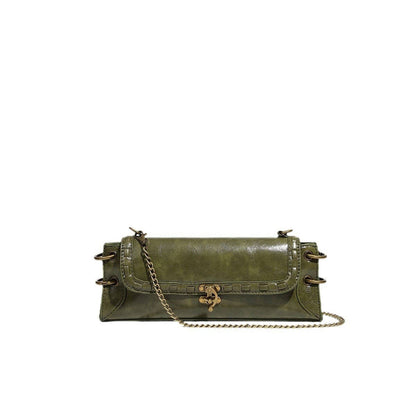 Montana Boho Vintage Vibe: Square Shoulder Bag With Chain Strap