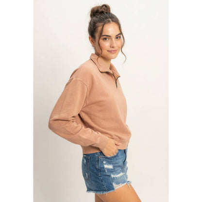 Sweatshirt: Half Zip Long Sleeve
