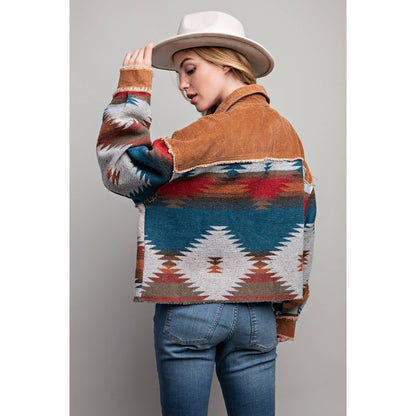 Montana Boho Western Spirit Fashion: AZTEC; COLORBLOCK; SHIRT JACKET