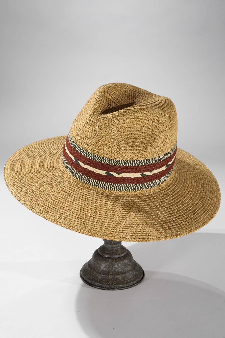 Braided Trim Panama Hat: Montana Boho Western Spirit Accessories:
