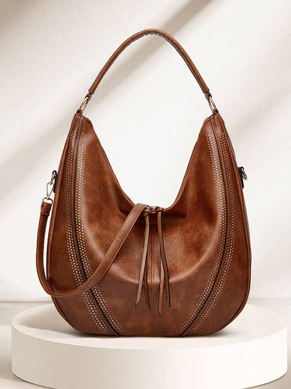 Hobo Bag—Pockets  2 Pcs Zipper Handbags