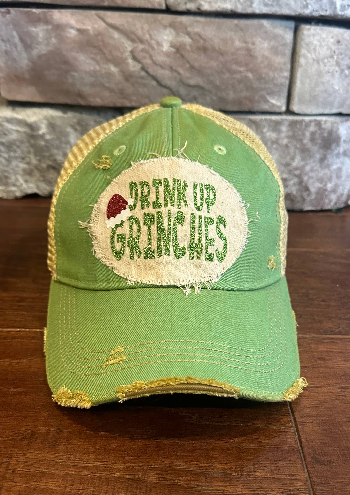 Yellowstone Trucker Hat Series: Drink Up Grinches Hat, Christmas Hat, Girlfriends Hat