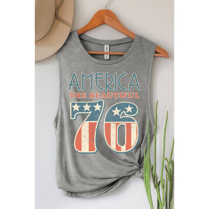 AMERICA 76 GRAPHIC TANK TOP: Montana Boho Western Spirit Fashion