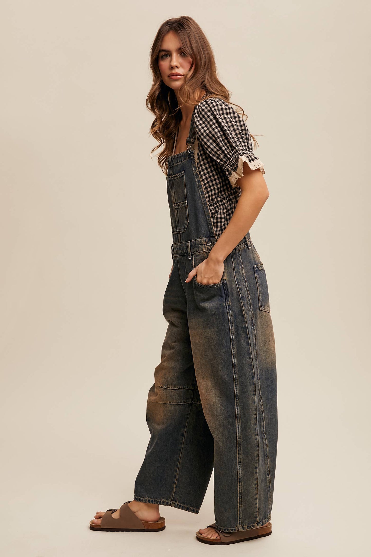 FREE SPIRIT DREAMER Series: Barrel Jean Denim Overall