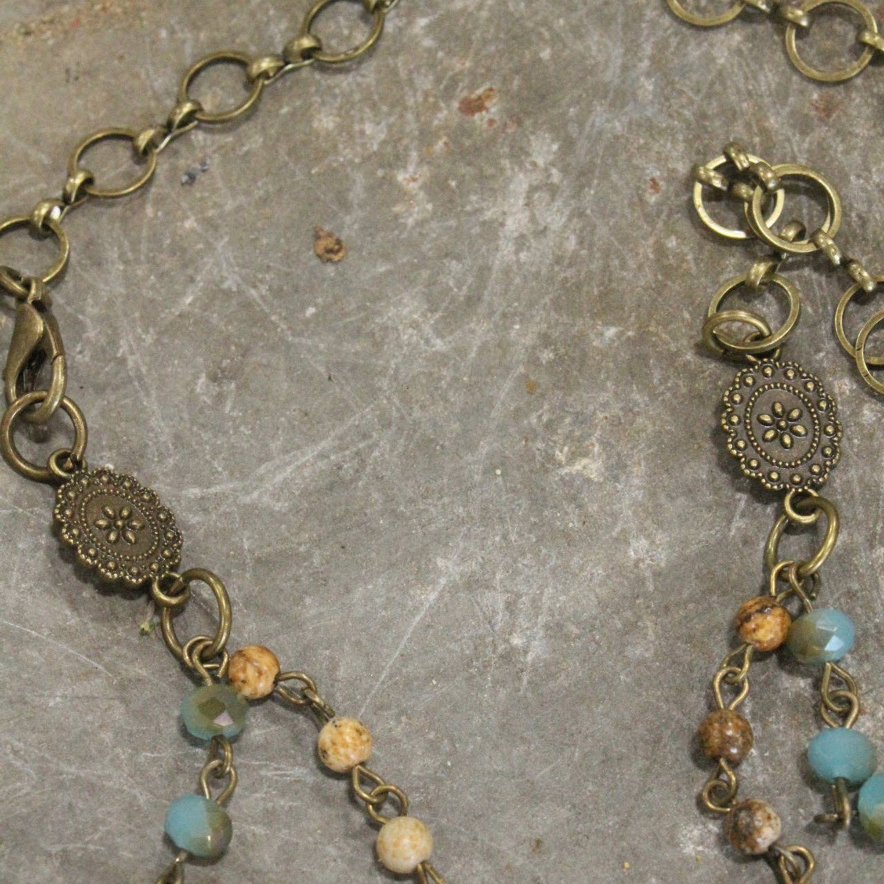 Picasso Wildflower Glass Bead Necklace: FREE SPIRIT DREAMER Series: Boho & Free-People loving styles.