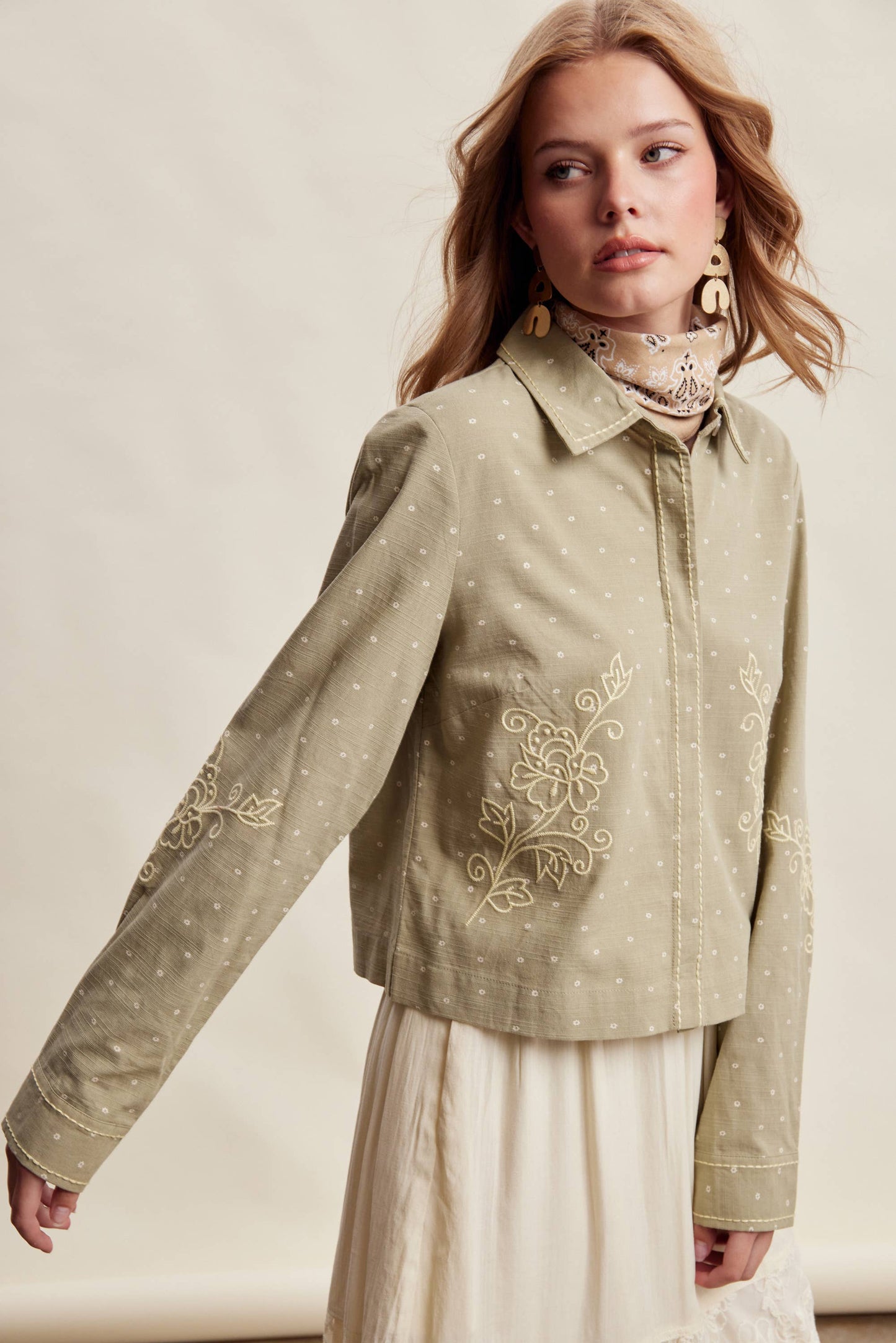Embroidered Western Cotton Shirt