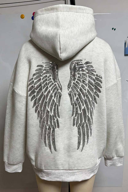 Angel Wing Sequin Hoodie