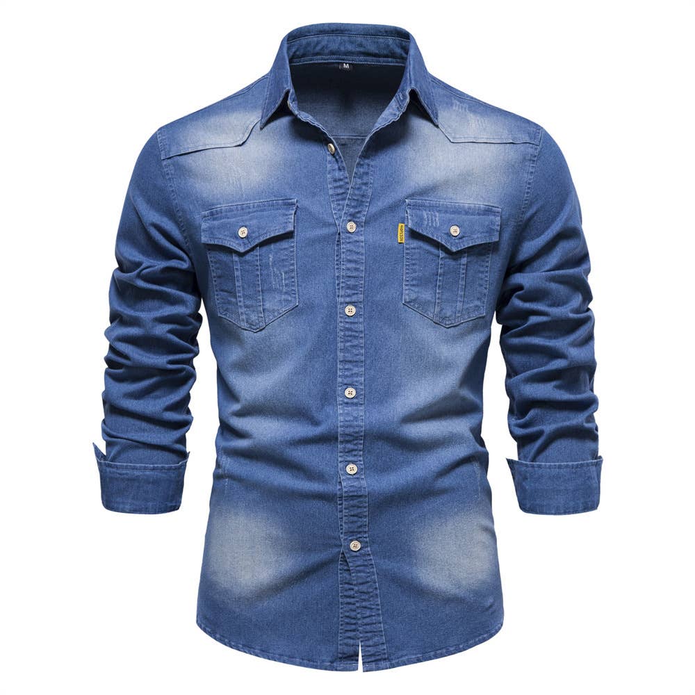 Boyfriend Western vintage relaxed fit denim shirt
