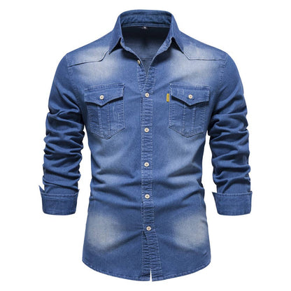 Boyfriend Western vintage relaxed fit denim shirt