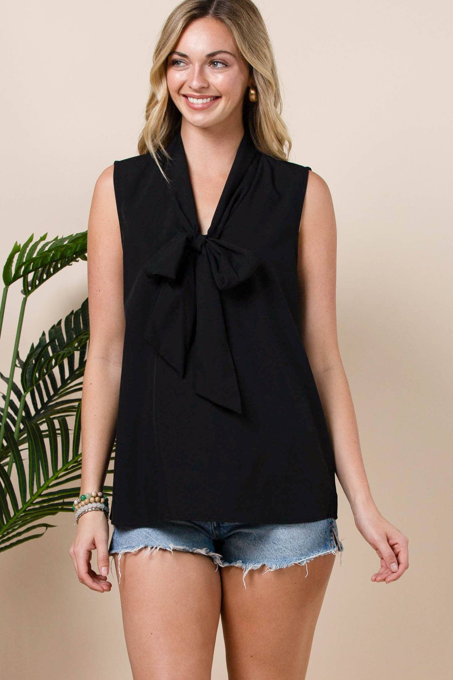 FREE SPIRIT DREAMER Series: Boho & Free-People loving styles. MAY FRONT TIE SLEEVELESS WOVEN BLOUSE