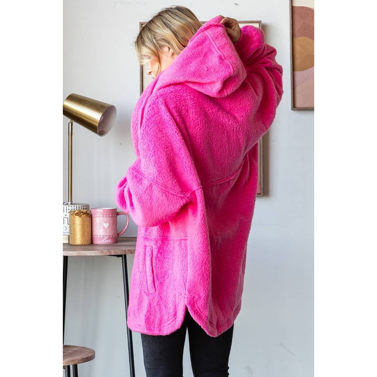 Lightweight Fleece Hooded Jacket