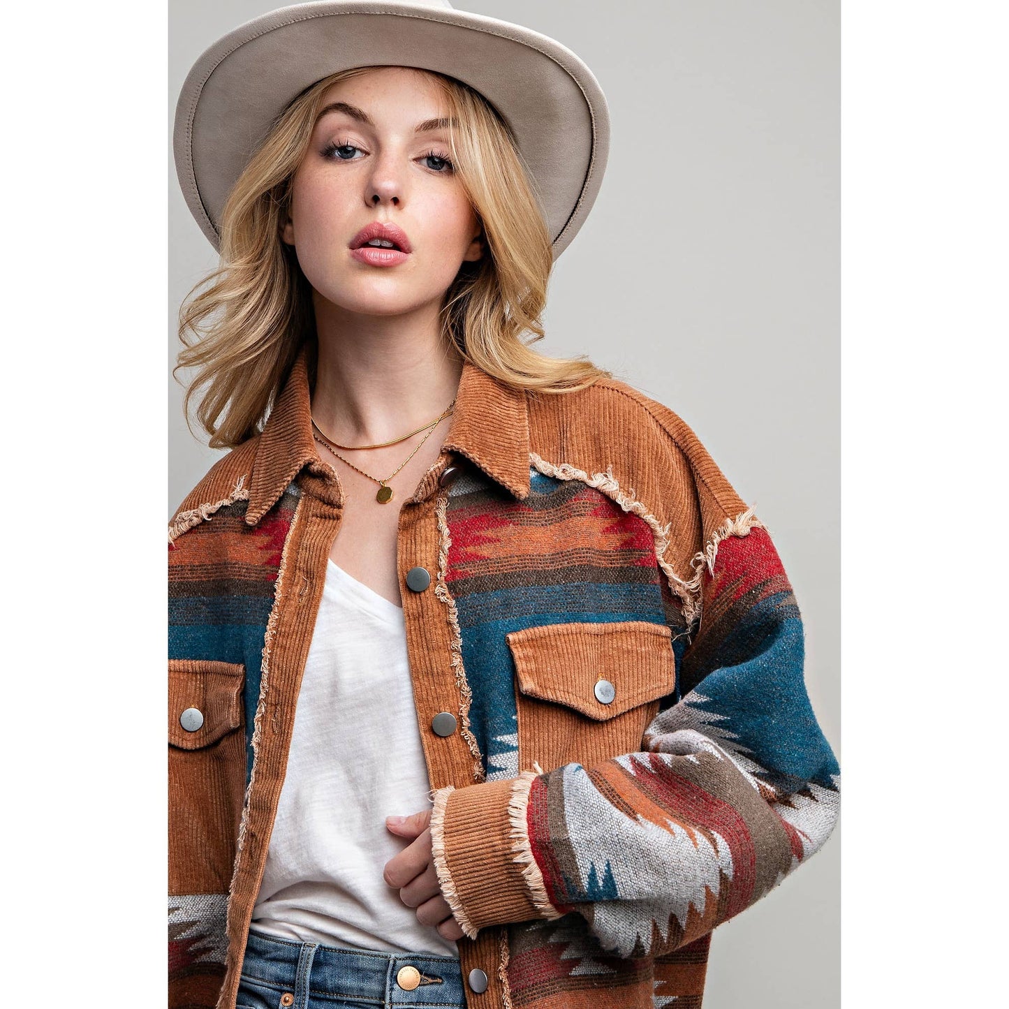 Montana Boho Western Spirit Fashion: AZTEC; COLORBLOCK; SHIRT JACKET