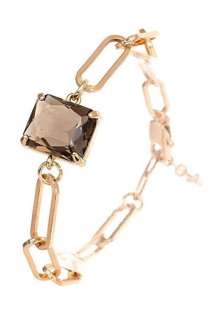 "Ripples of YELLOWSTONE" Jewelry: FACETED GEM CHAIN BRACELET