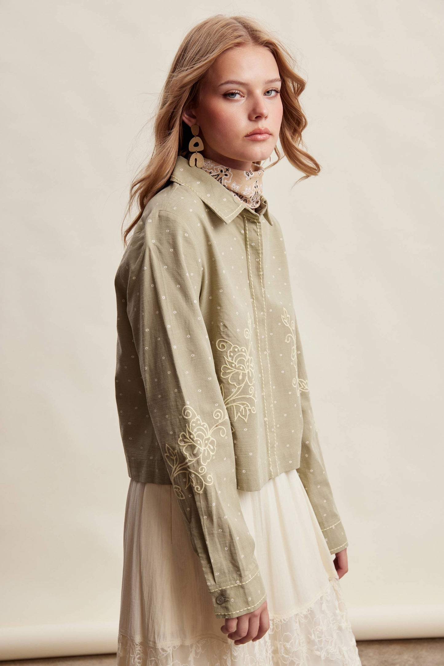 Embroidered Western Cotton Shirt
