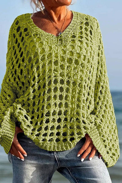 Open-Knit Off-Shoulder Sweater Blouse: FREE SPIRIT DREAMER Series: Boho & Free-People loving styles.