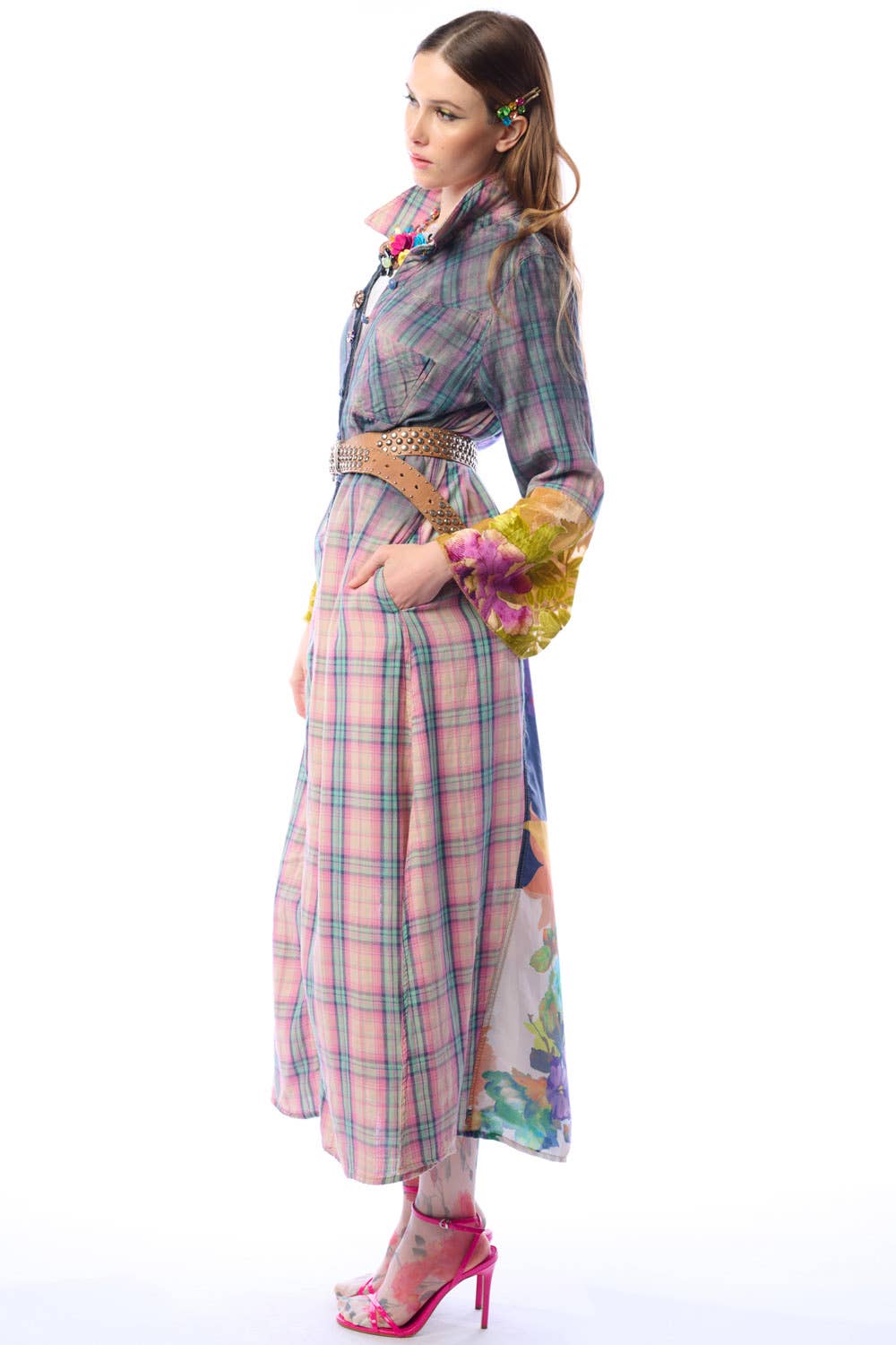 BoHO Fashion: Wendall Pink Plaid Duster— FREE SPIRIT DREAMER Series: Boho & Free-People loving styles.
