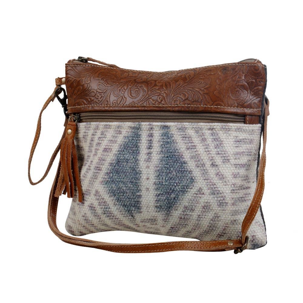 Woven/Leather, Pastel Small & Crossbody Bag—Montana Boho Western Spirit Fashion: