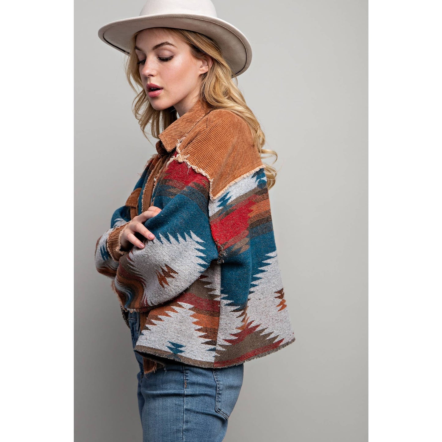 Montana Boho Western Spirit Fashion: AZTEC; COLORBLOCK; SHIRT JACKET