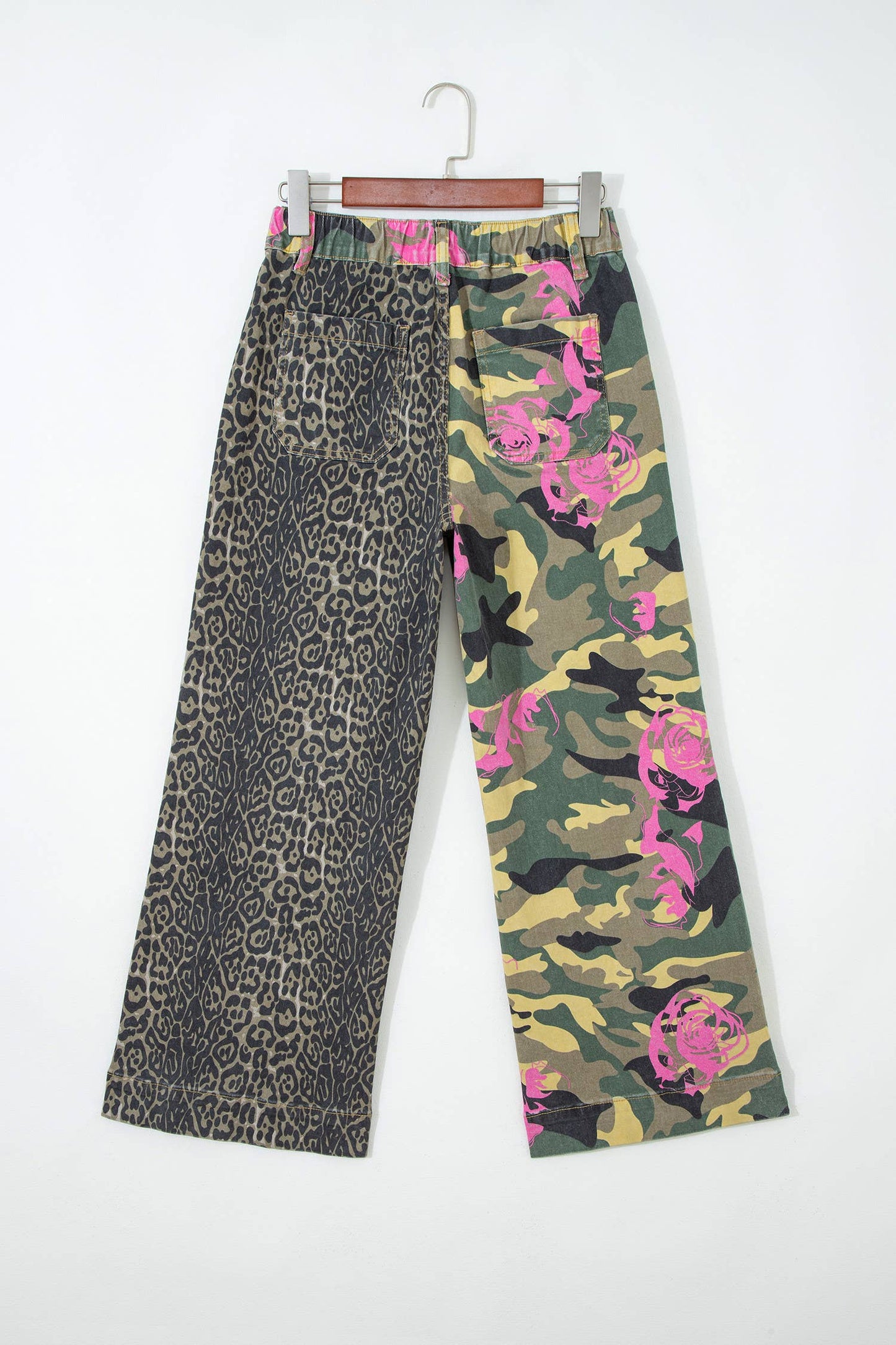 Faded Camo Print Leopard Patchwork Jeans: FREE SPIRIT DREAMER Series: Boho &amp; Free-People loving styles.&nbsp;