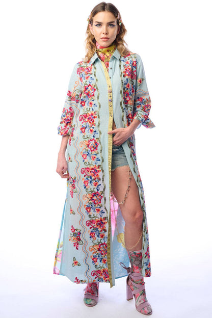 Annabella Beauty Maxi Duster gBlue | Duster Dress | Boho Dress