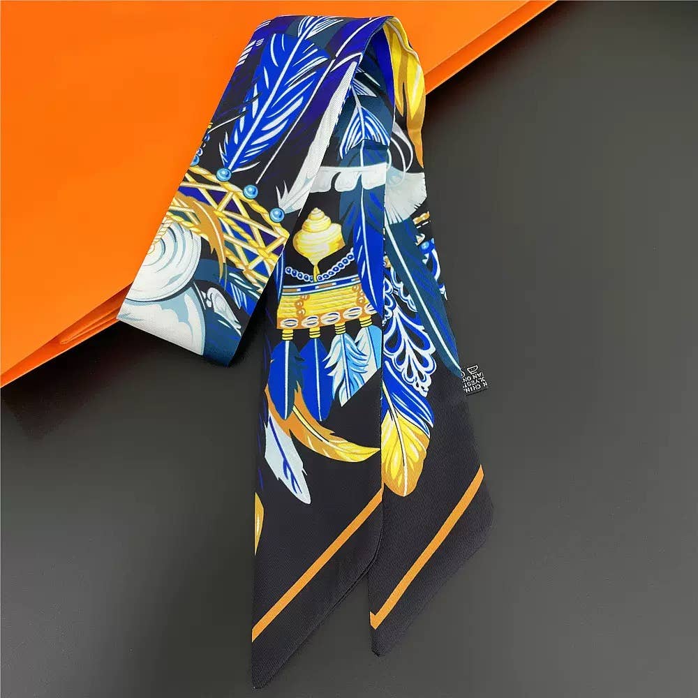 MULTI PATTERN SKINNY SCARF, Twilly