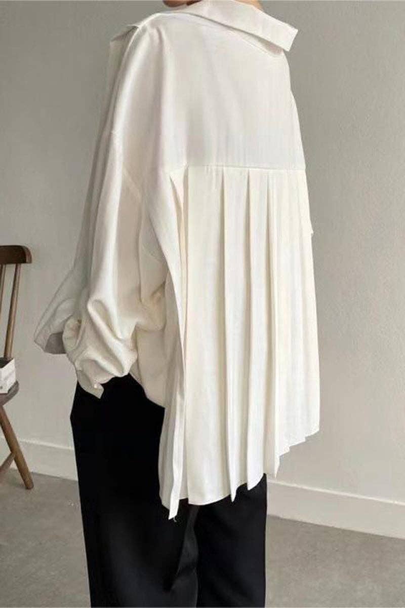 Simply Irresistible, Be the showstopper: Pleated-Back Long Sleeve Blouse