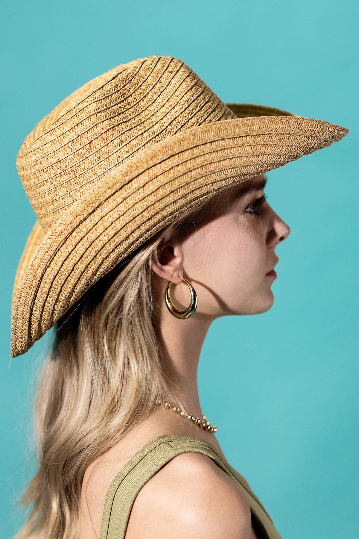 Shapeable Straw Cowboy Hat With Concho Band: Montana Boho Western Spirit Accessories