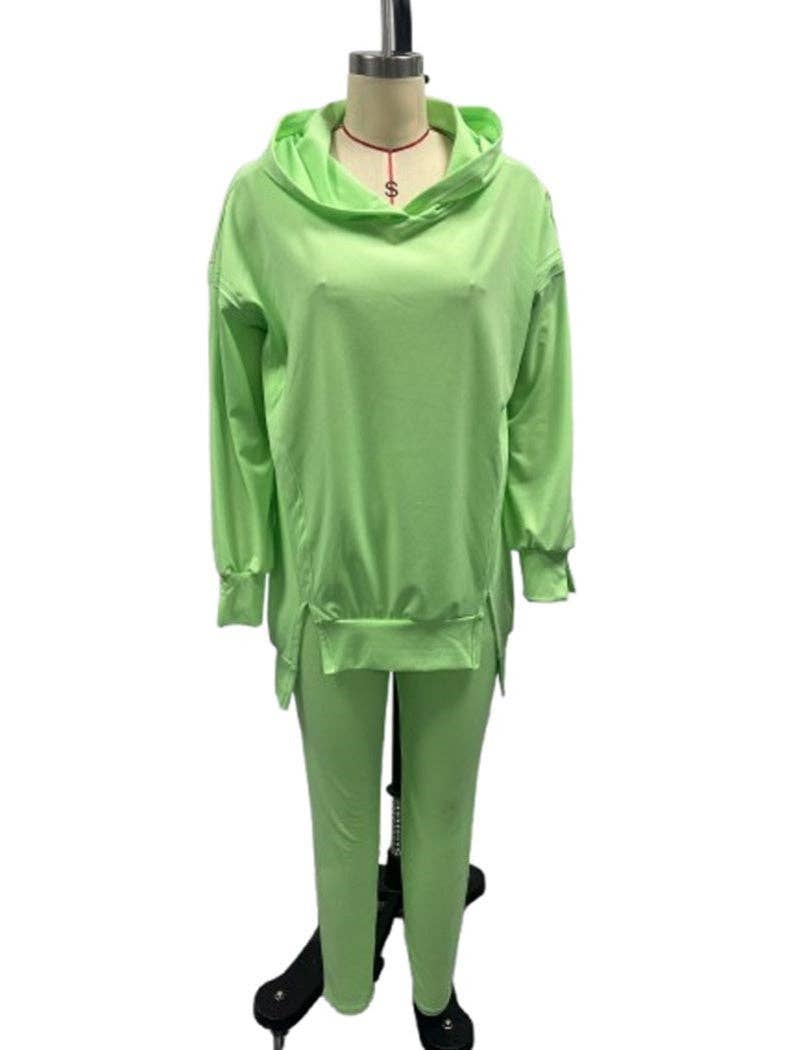 Casual Wanderer COMFY Series: Solid Hoodie and Leggings Set