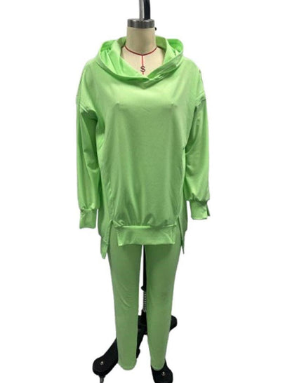 Casual Wanderer COMFY Series: Solid Hoodie and Leggings Set