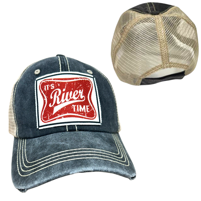 IT'S RIVER TIME | UNISEX HAT | DISTRESSED: Montana Boho Western Spirit Accessories: