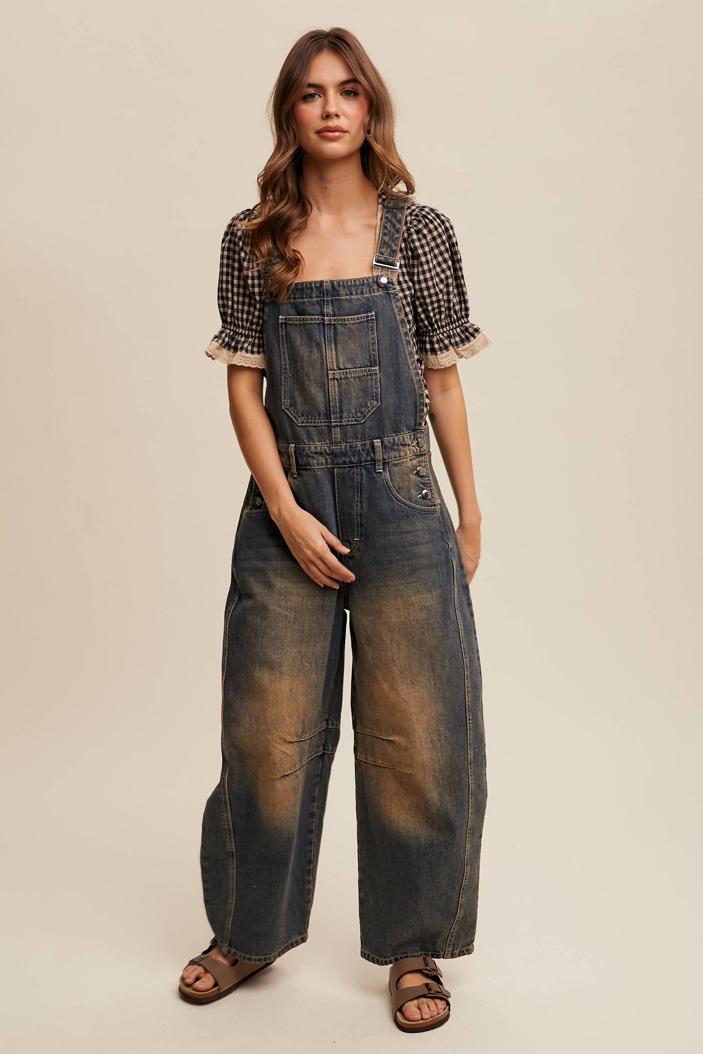 FREE SPIRIT DREAMER Series: Barrel Jean Denim Overall