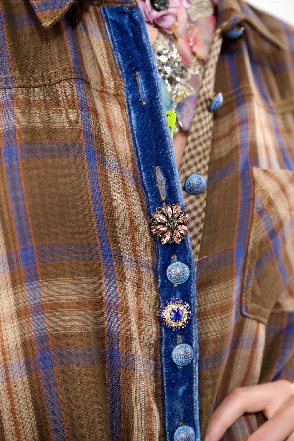 BoHo Fashion: Anna Button Up Shirt Dress | Plaid Maxi | Peacock Print
