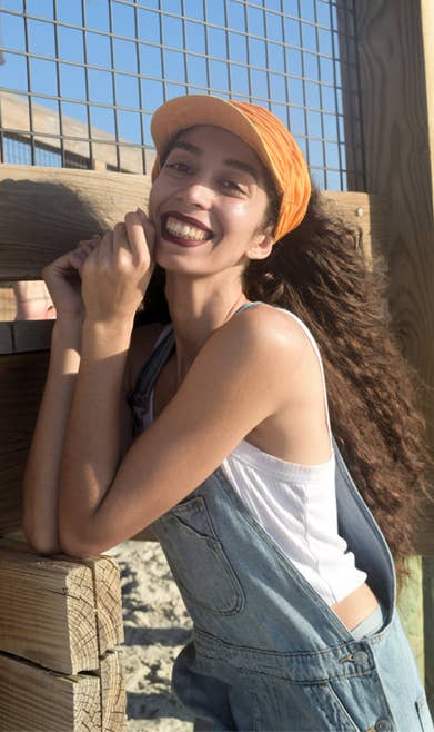 FREE SPIRIT DREAMER Series: Visor Cotton Cap With Striped Pattern, Yellow