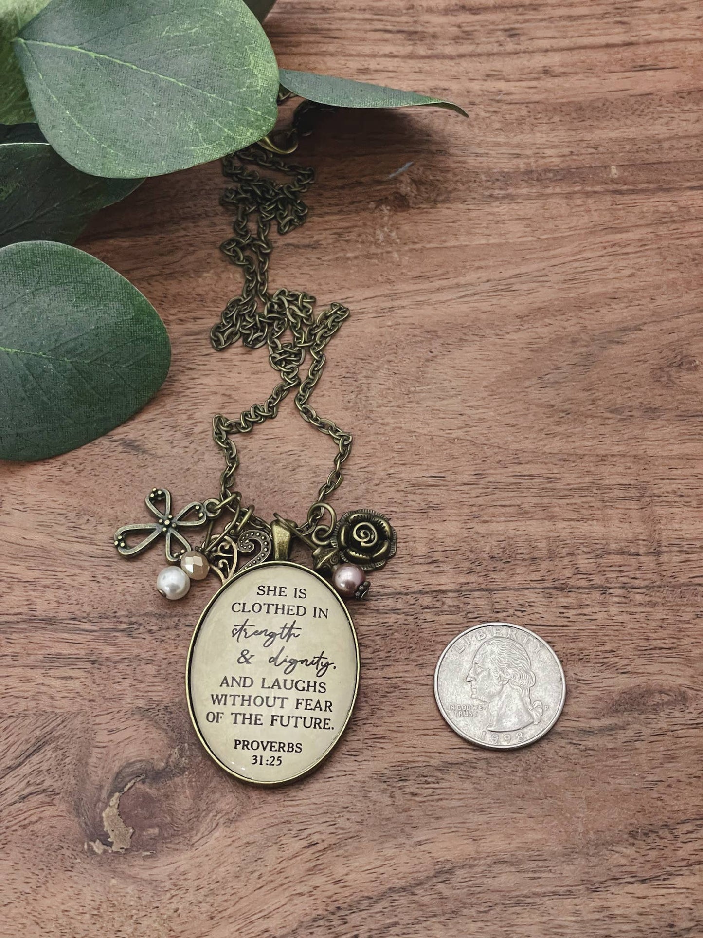 She is clothed in strength and dignity Proverbs 31 necklace: Montana Boho Western Spirit Jewelry