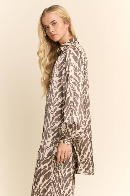 FREE SPIRIT DREAMER Series: LONG-SLEEVEM BLOUSE WIDE LEG PLEATED PANTS