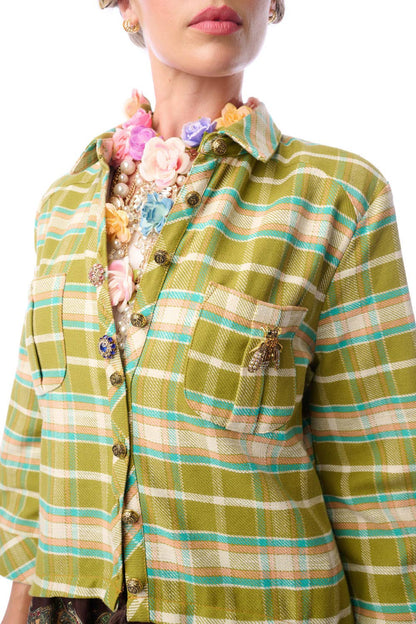 Boho Fashion:  Be the showstopper: Beatrice Maxi Shirt-Olive; Floral Shirt Duster