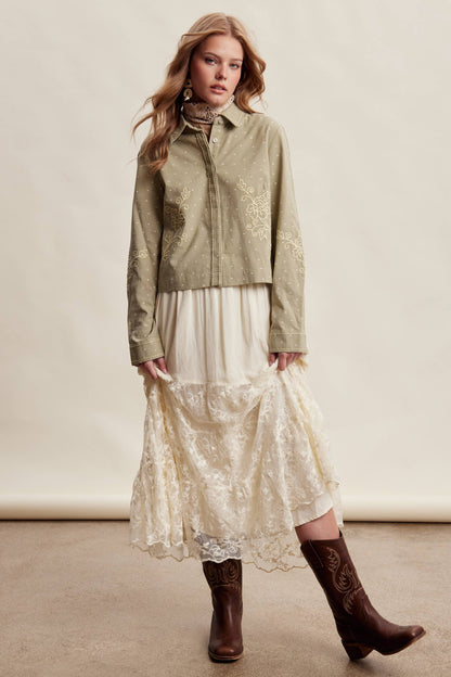 Embroidered Western Cotton Shirt