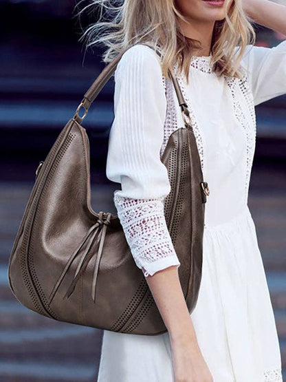 Hobo Bag—Pockets  2 Pcs Zipper Handbags