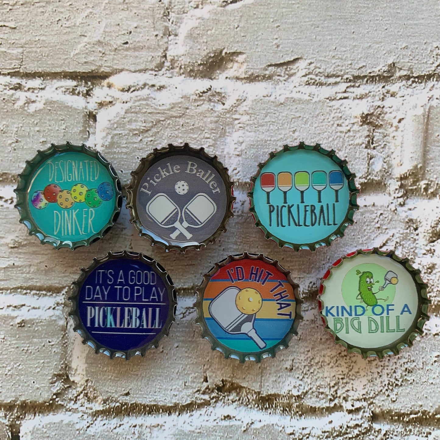 Pickleball Magnets - Spring decor. Handmade & Eco-friendly