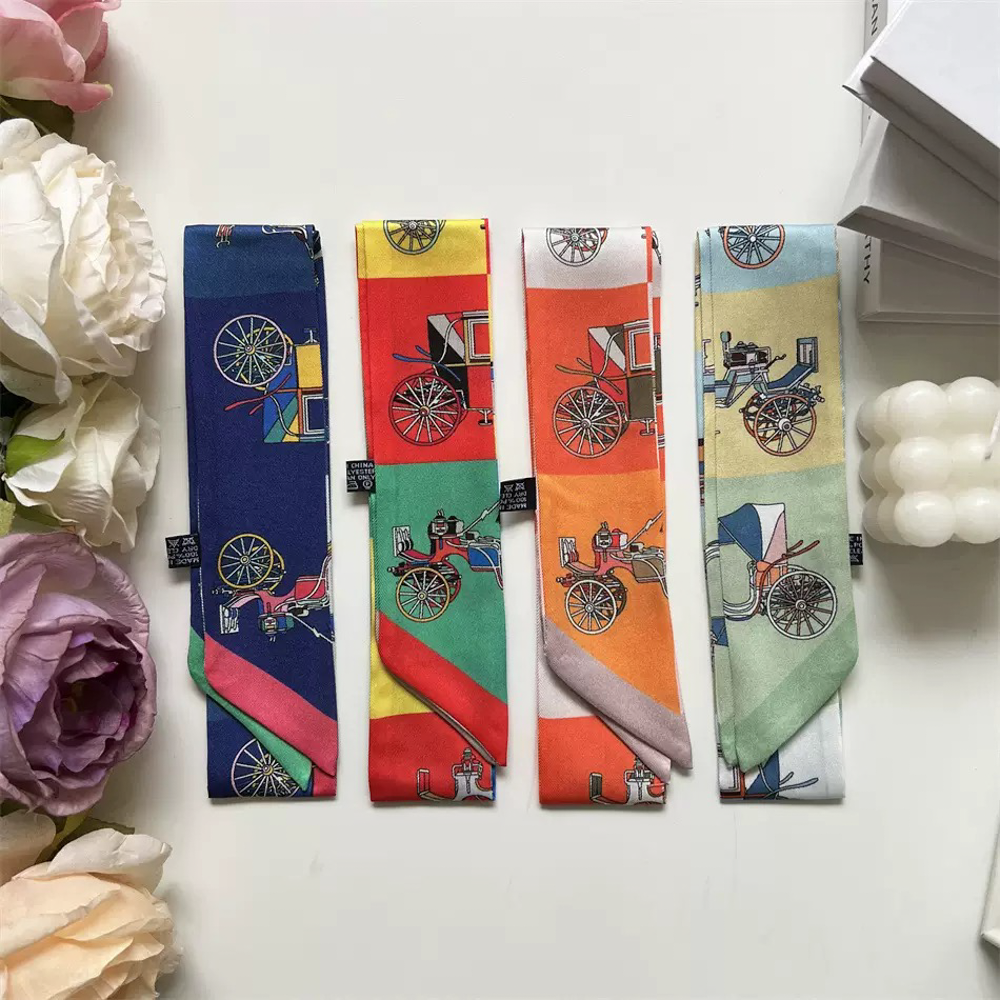 MULTI PATTERN SKINNY SCARF (Twilly)