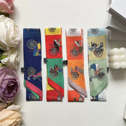 MULTI PATTERN SKINNY SCARF (Twilly)
